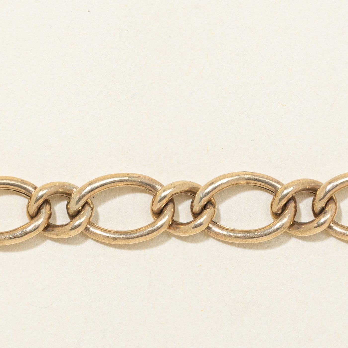 Bracelet chaîne gourmette en or jaune 9 carats Birmingham 1976 | 9,70 mm | 7,5" |