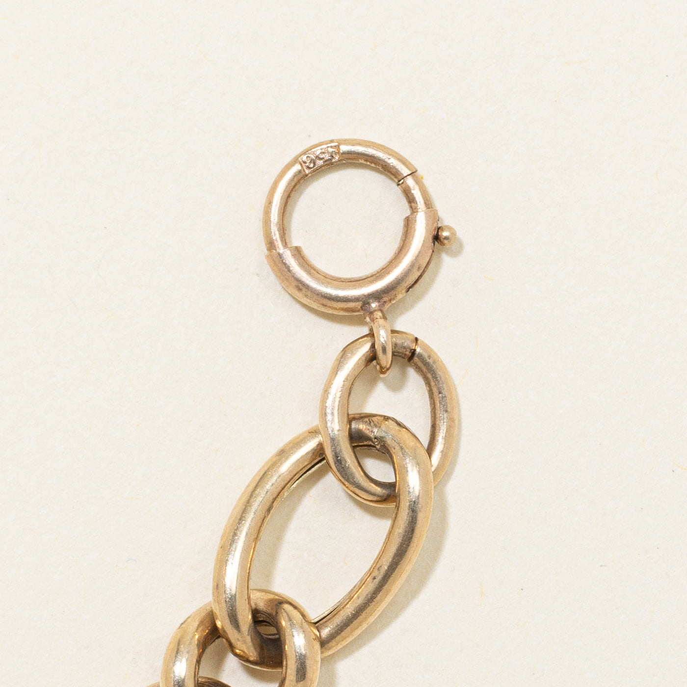 Bracelet chaîne gourmette en or jaune 9 carats Birmingham 1976 | 9,70 mm | 7,5" |