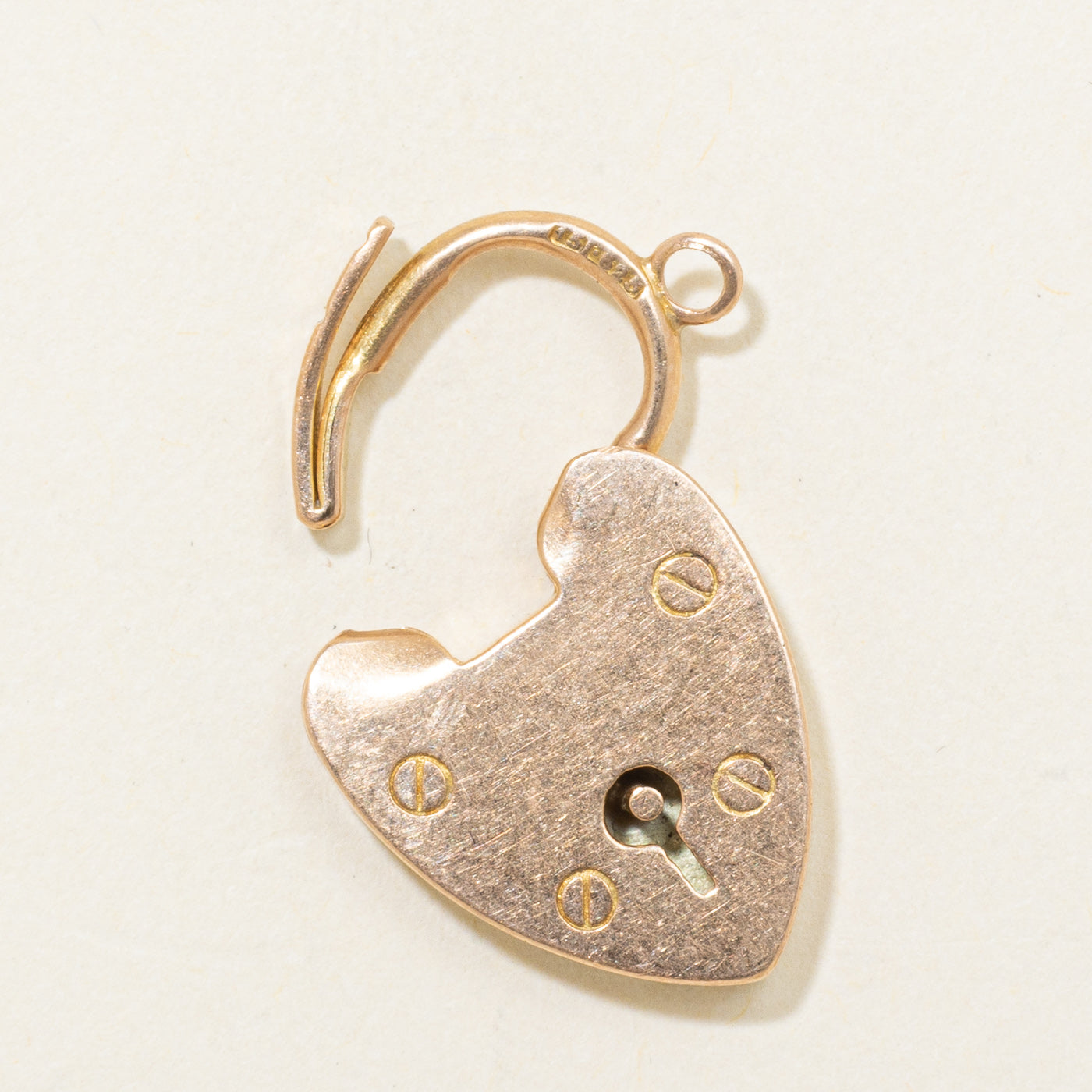 1905 Birmingham 15K Heart Padlock Charm