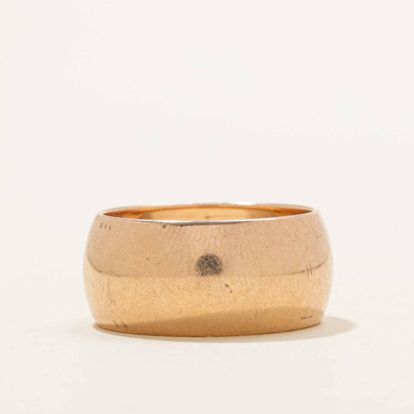Bague de cigare ukrainienne en or rose 14 carats de 1972 | 11,04 mm | Taille 11,25 |