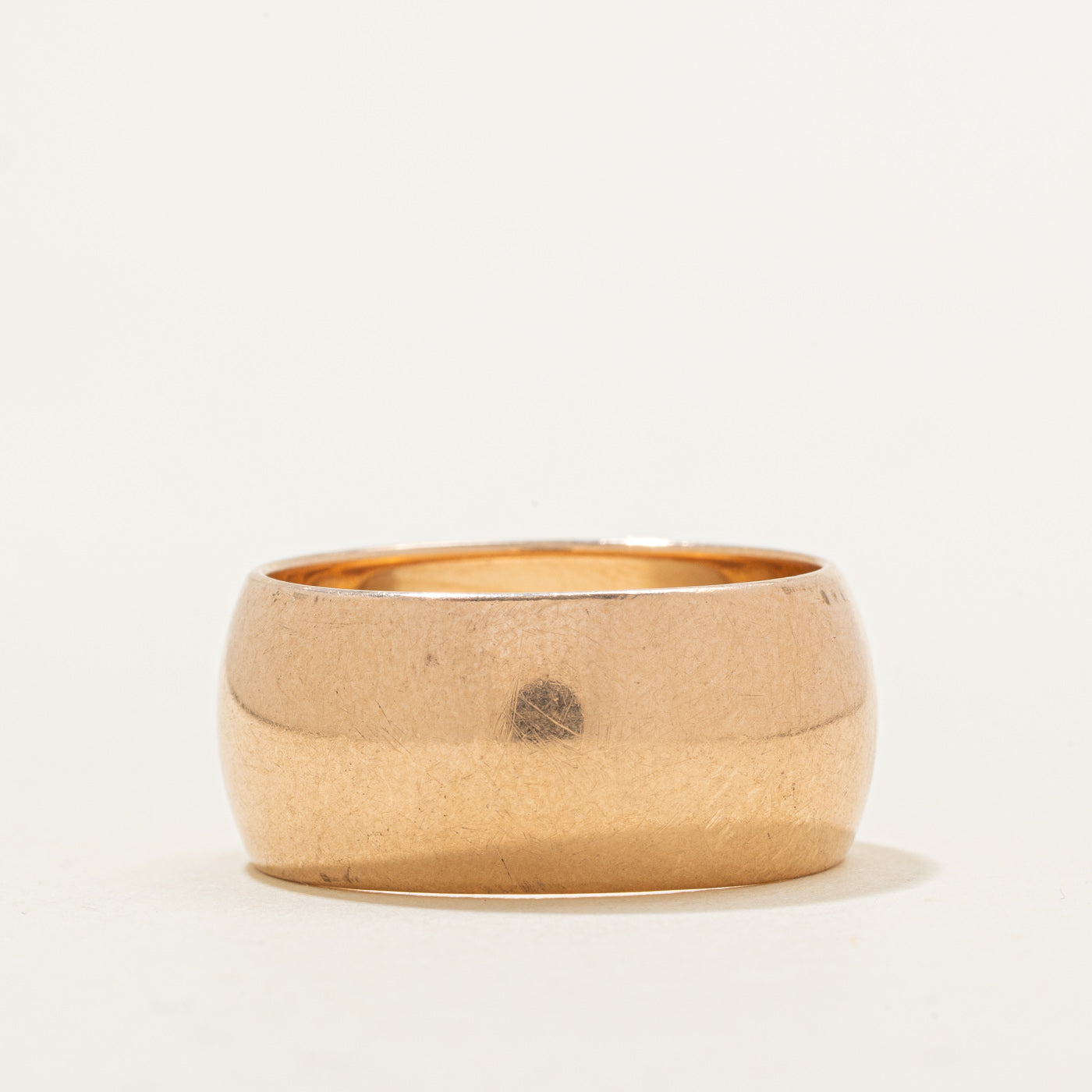 Bague de cigare ukrainienne en or rose 14 carats de 1972 | 11,04 mm | Taille 11,25 |