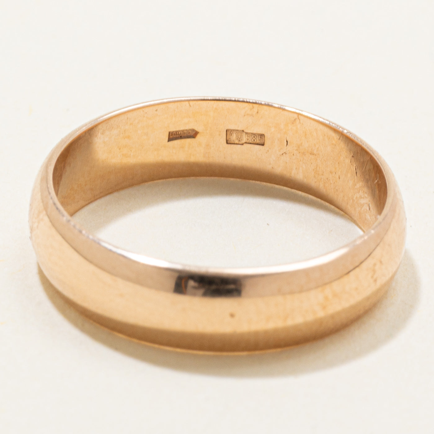 Alliance ukrainienne en or rose 14 carats | 4,82 mm | Taille 6,75 |