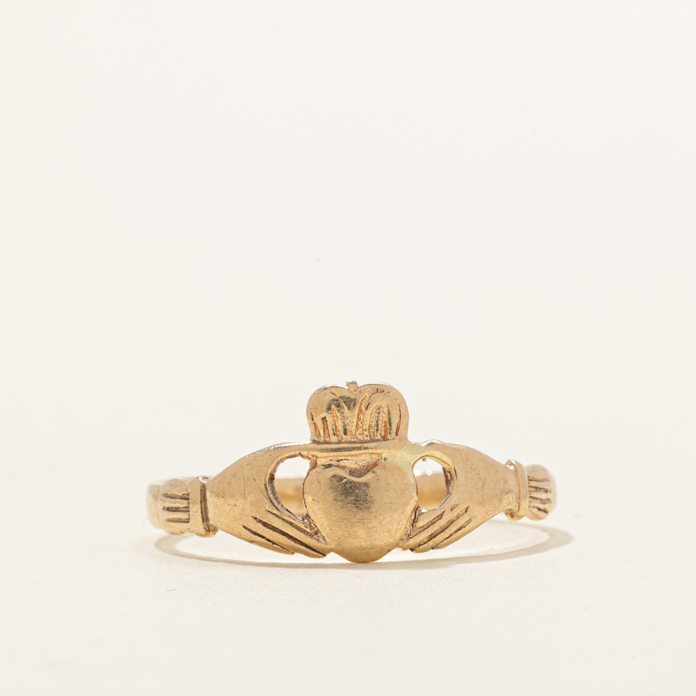 1970 Dublin 9K Yellow Gold Claddagh Ring | SZ 7.5 |
