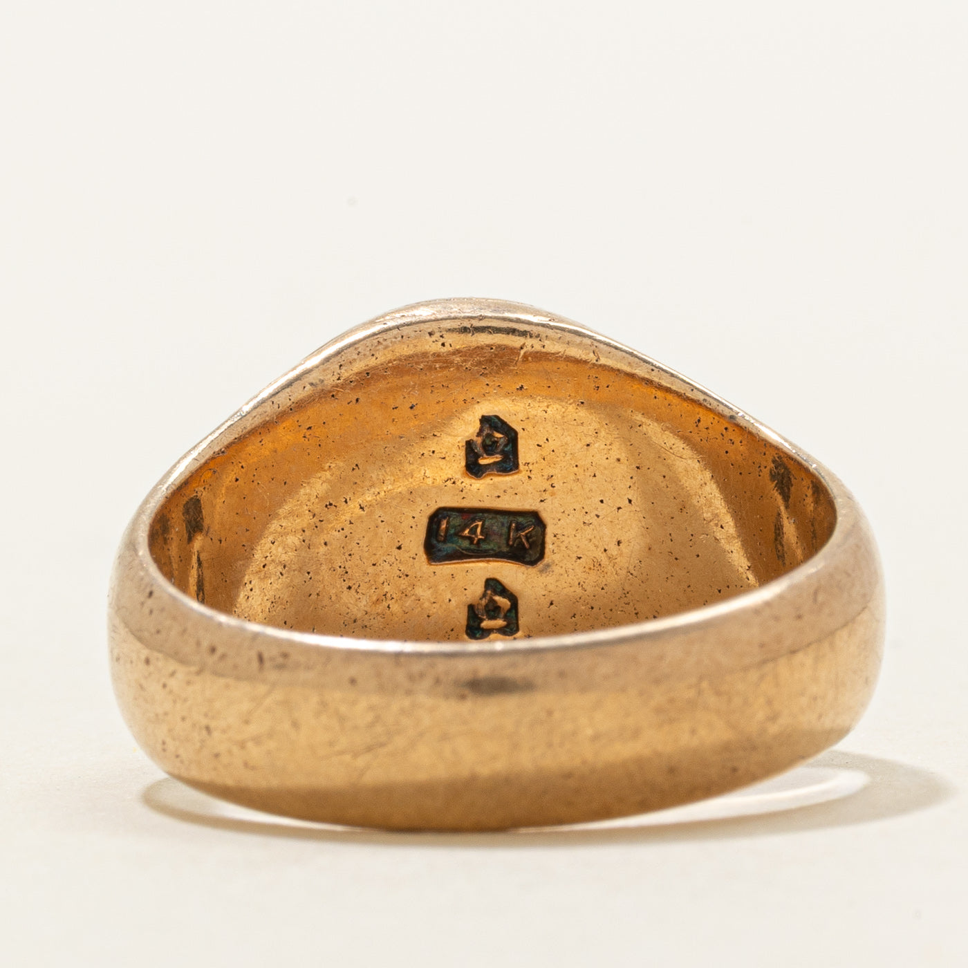 14K Yellow Gold "SH" Initial Signet Ring | SZ 9 |