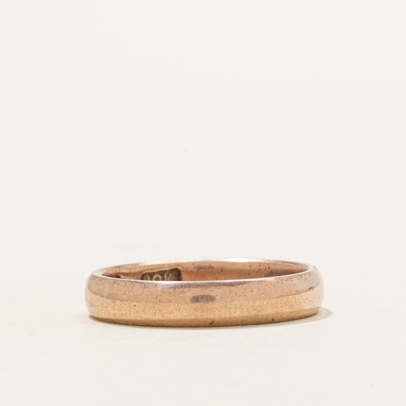 Alliance simple en or rose 10 carats | 3,64 mm | Taille 7 |