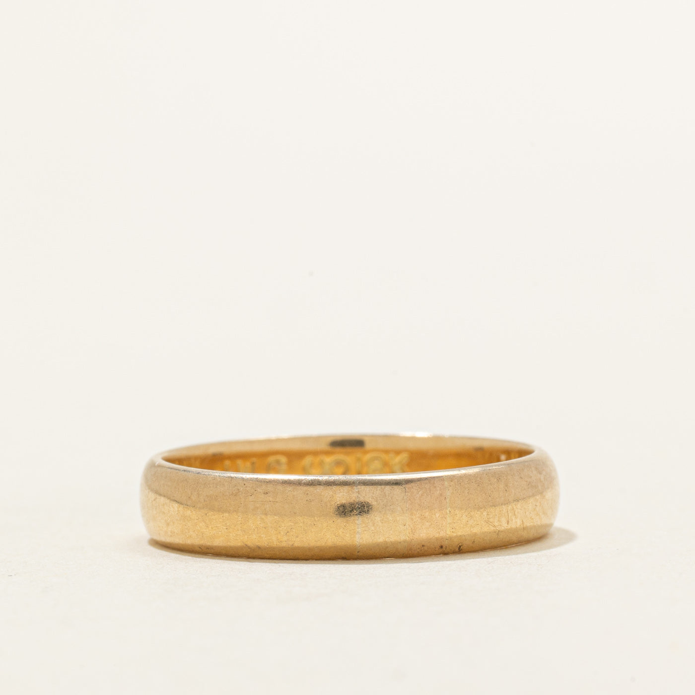 Alliance simple en or jaune 18 carats | 4,21 mm | Taille 8,5 |