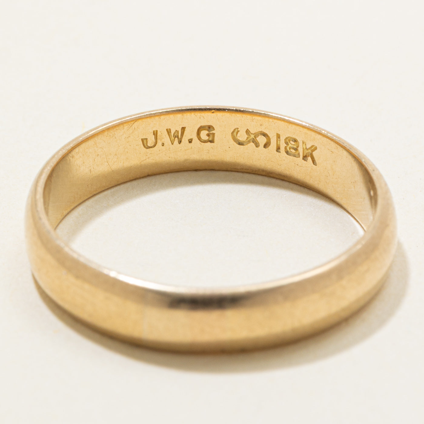 Alliance simple en or jaune 18 carats | 4,21 mm | Taille 8,5 |