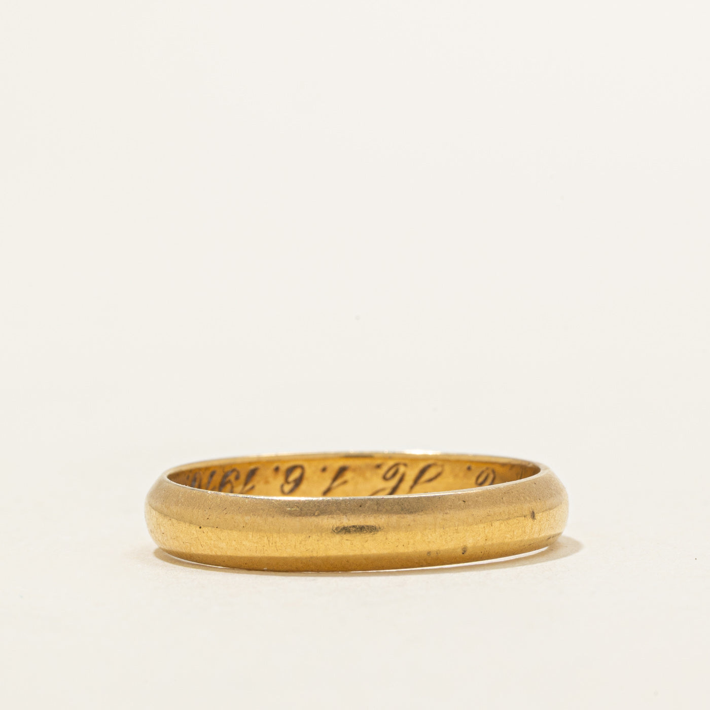 Alliance simple en or jaune 21 carats | 3,49 mm | Taille 7,75 |