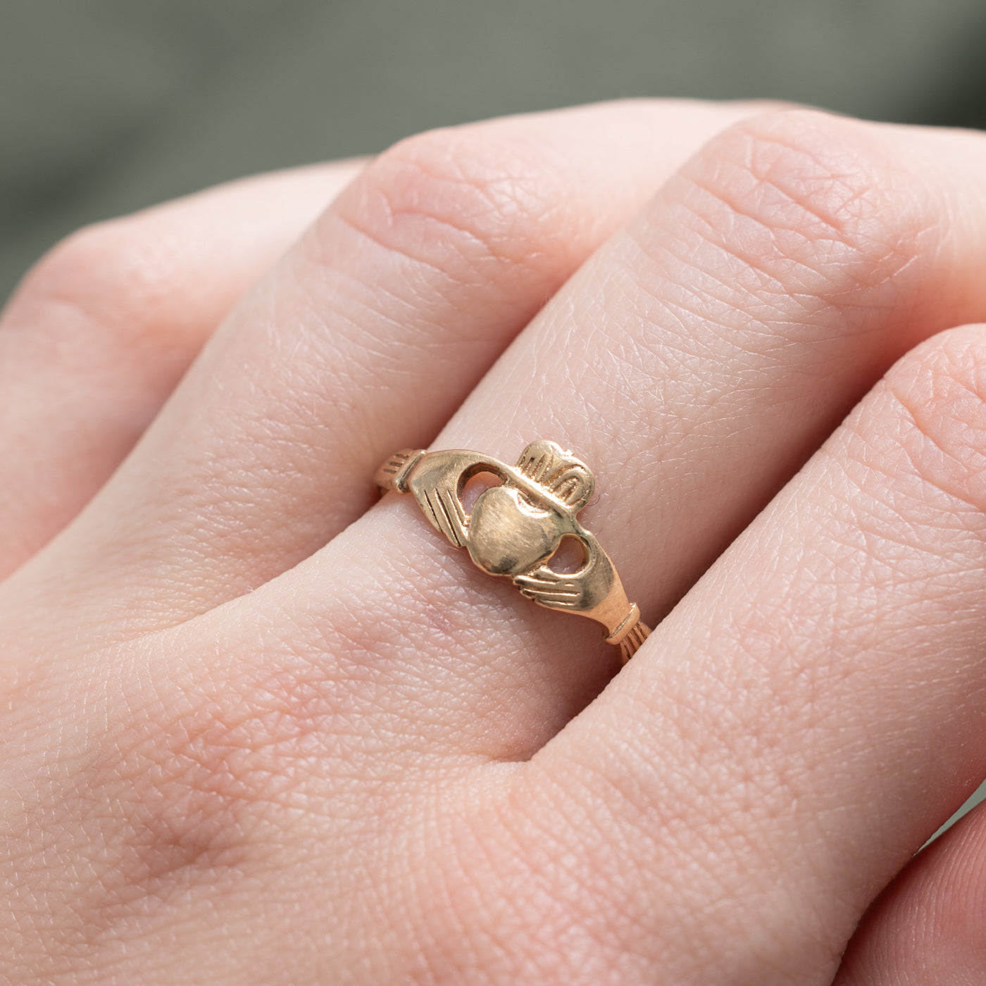 1970 Dublin 9K Yellow Gold Claddagh Ring | SZ 7.5 |