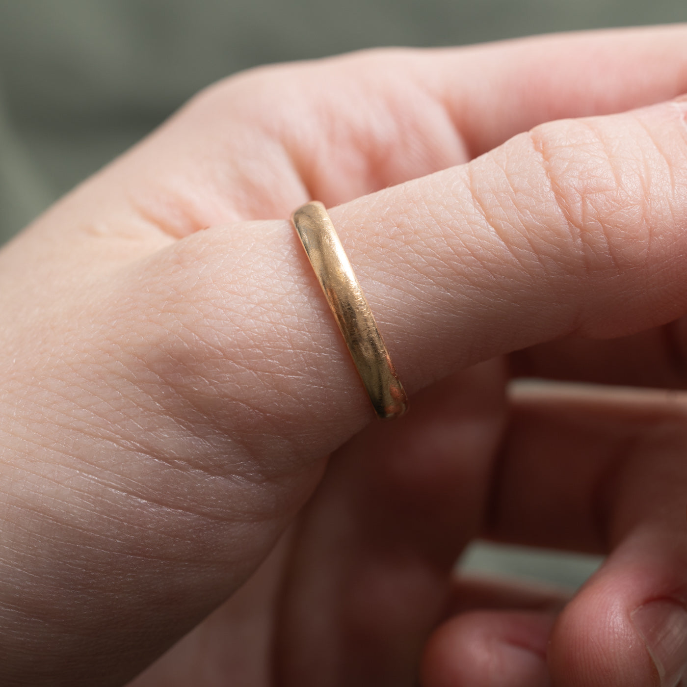 Mid-Century Hungarian 14K Rose Gold Band | 3.22mm | SZ 9.5