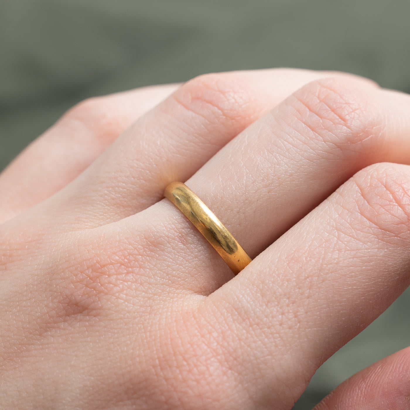 Alliance simple en or jaune 21 carats | 3,49 mm | Taille 7,75 |