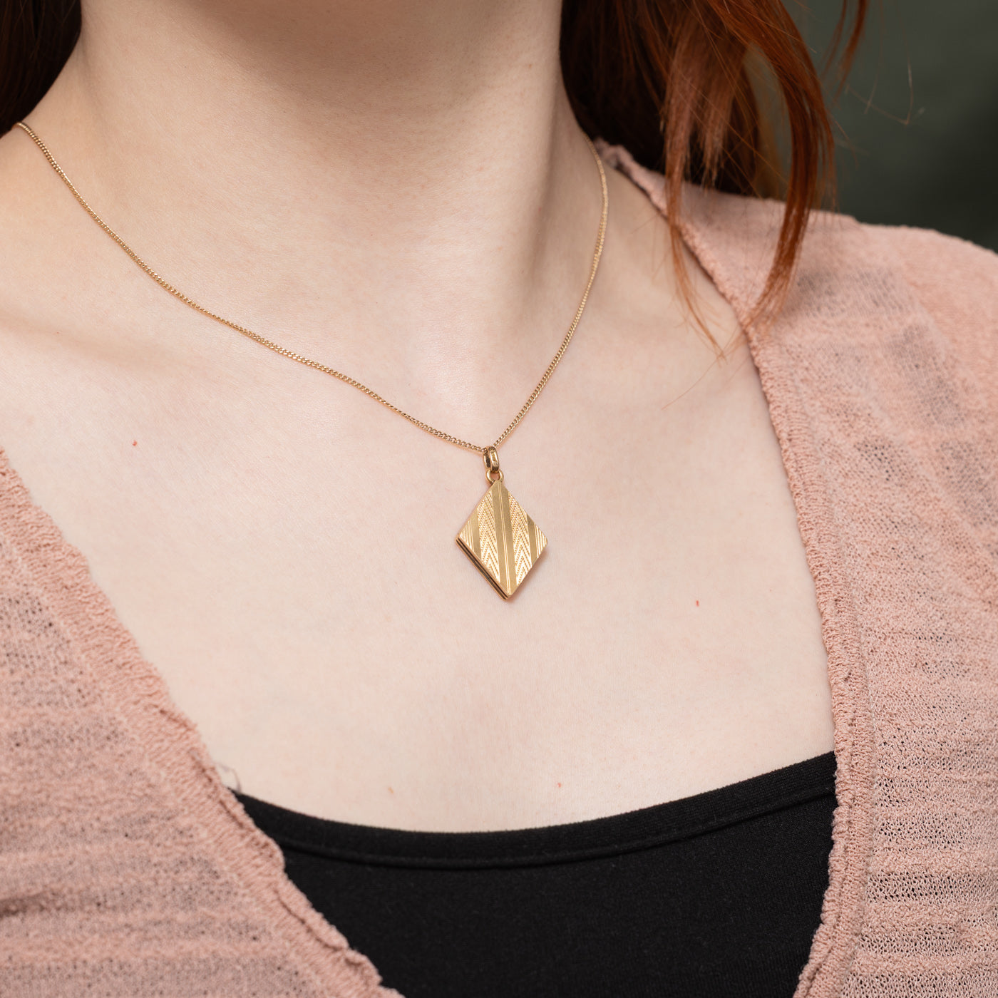 18k Textured St. Nicholas Locket