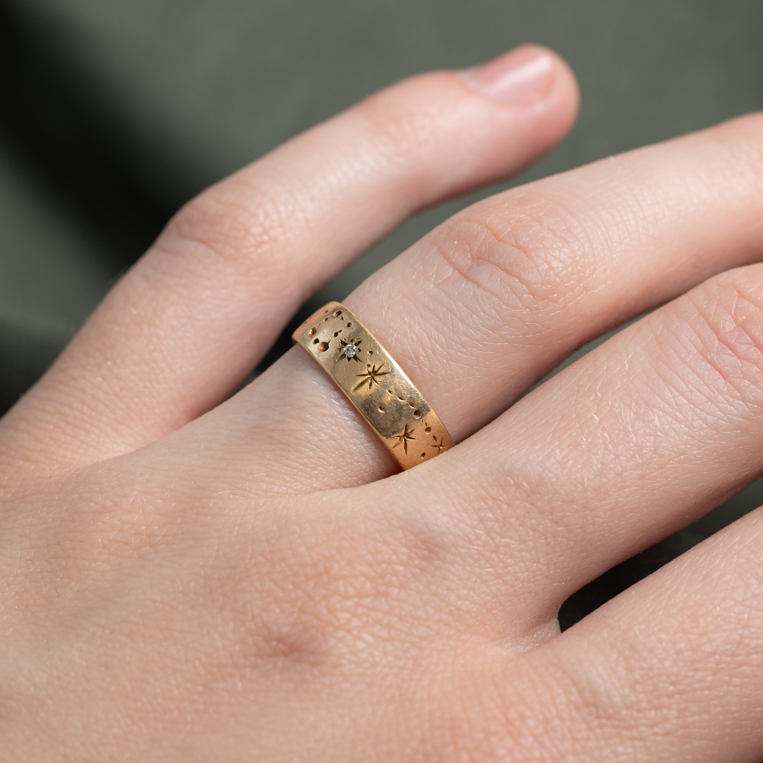 Diamond Star Constellation Band | 0.01ctw | SZ 5.75