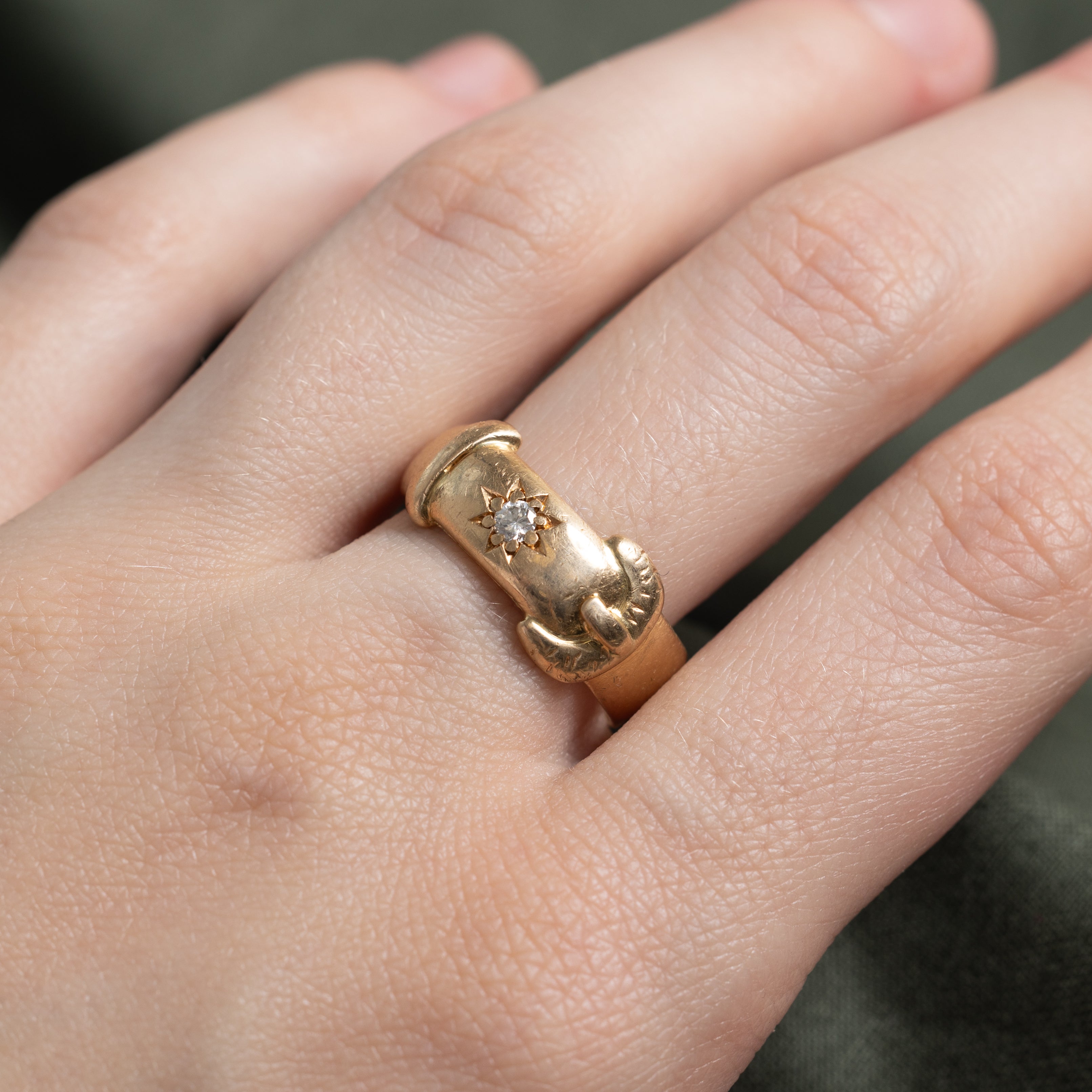 Diamond Buckle Ring | 0.05ct | SZ 8.75