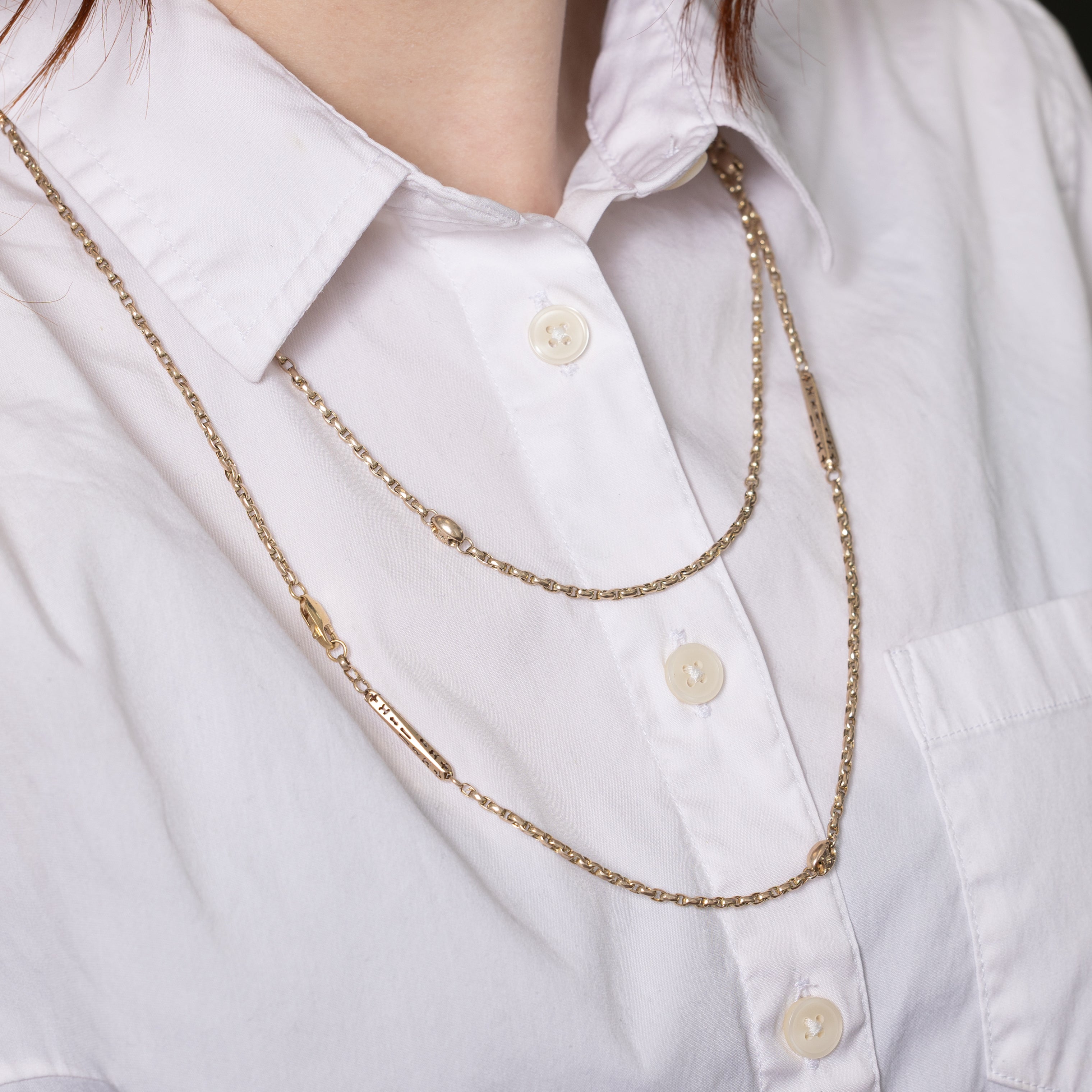 10k Yellow Gold Unique Link Chain | 45"