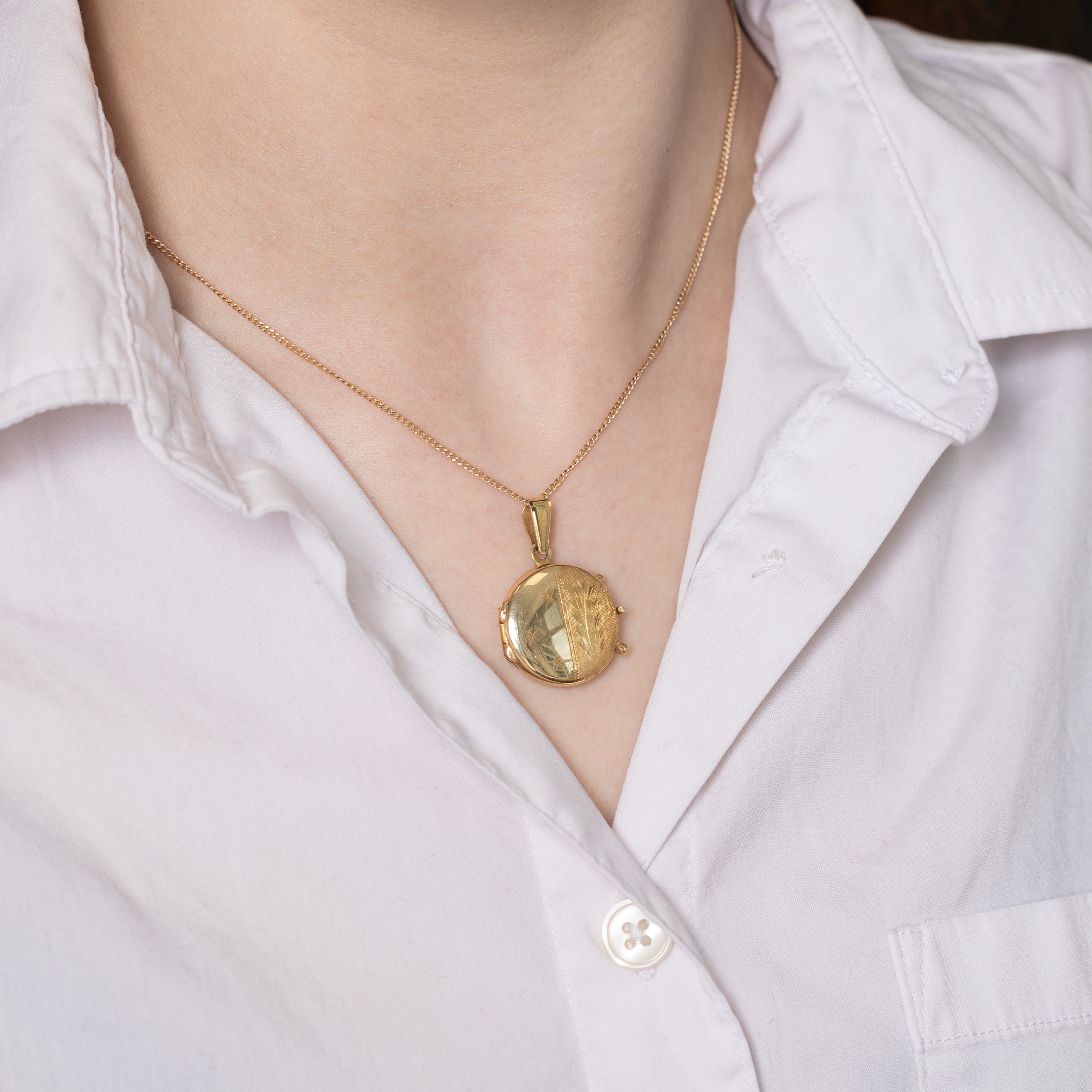 14k Yellow Gold Locket Pendant