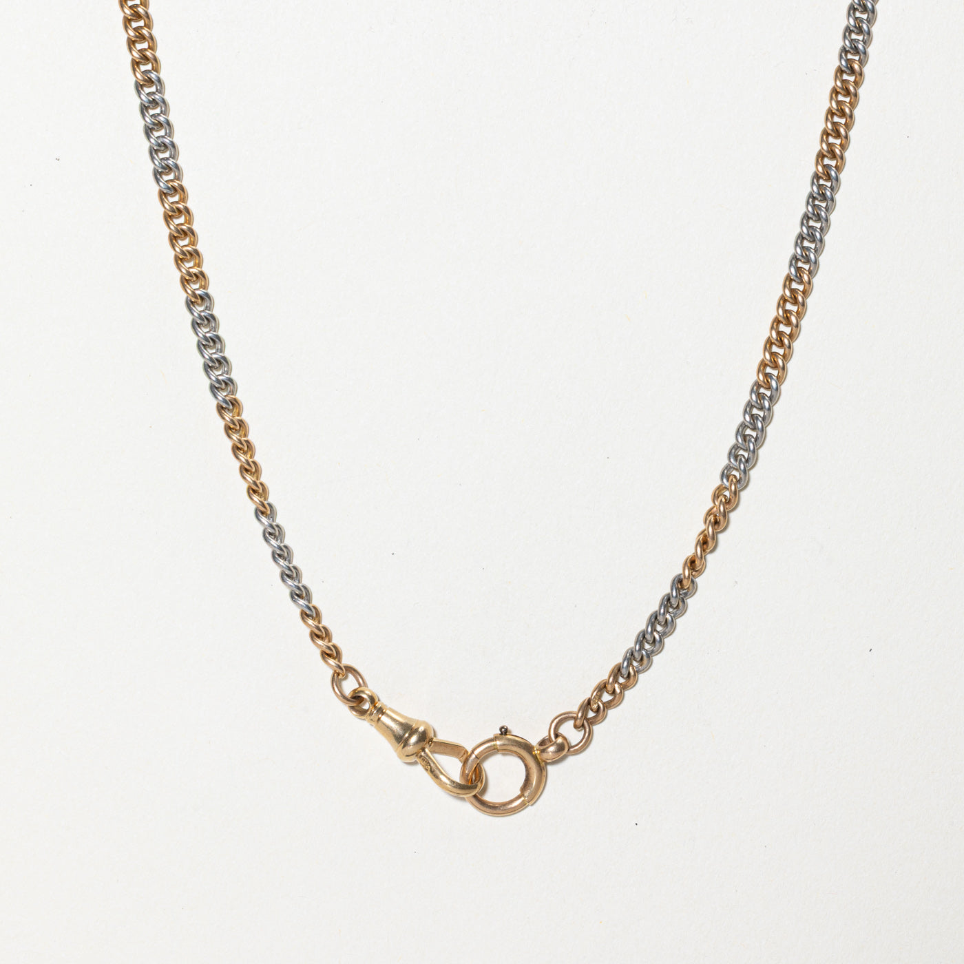 18k Two Tone Gold Watch Chain | 15"