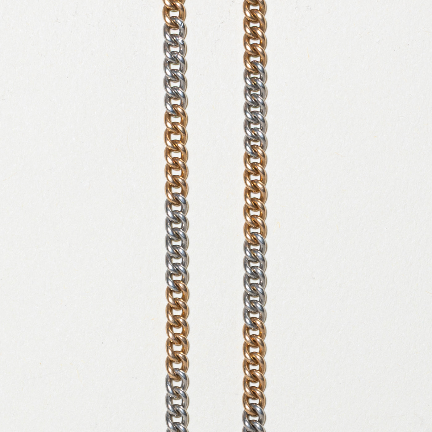 18k Two Tone Gold Watch Chain | 15"