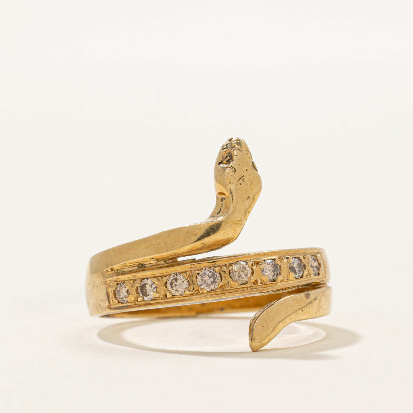 Diamond Coiled Snake Ring | 0.08ctw | SZ 8.5