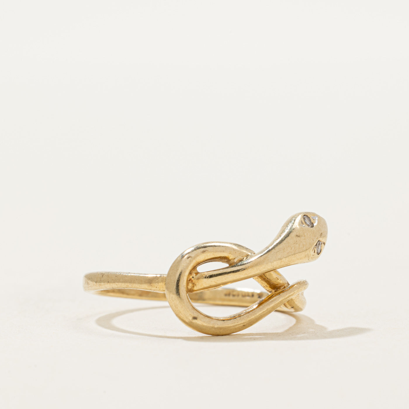 Two Stone Diamond Snake Ring | 0.06ctw | SZ 7.25