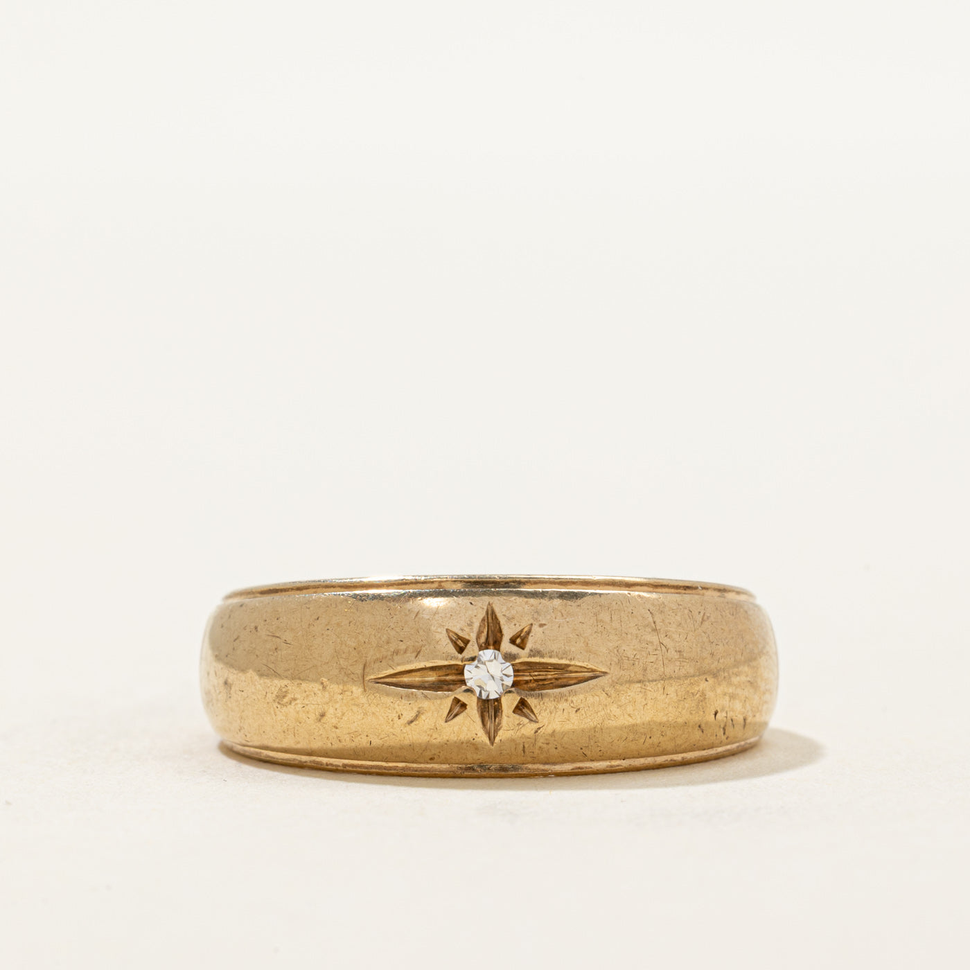 Vintage Canadian Star Set Diamond Ring | 0.02ct | SZ 8.75
