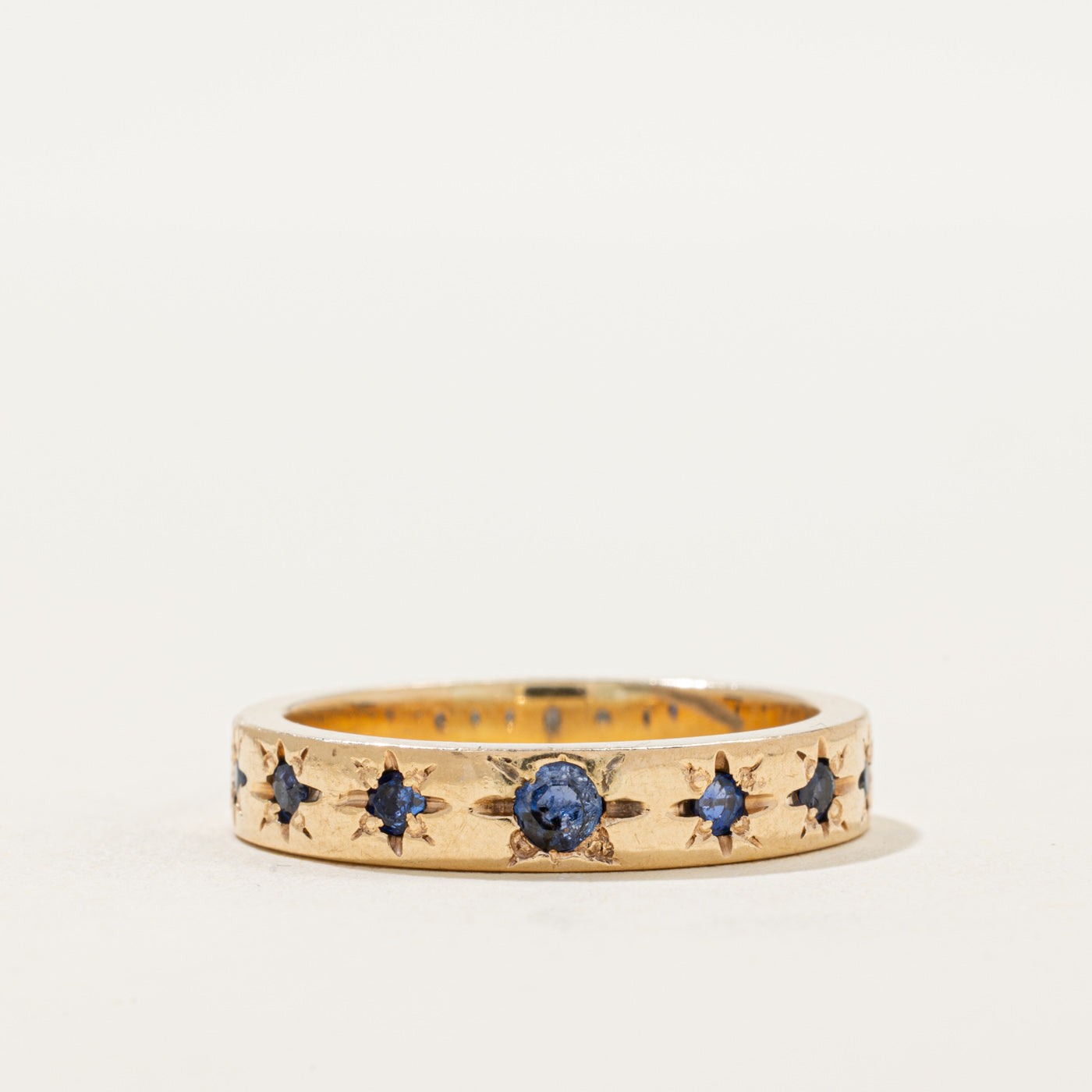 Bague sertie de saphirs en étoile | 0,50 ct | Taille 9