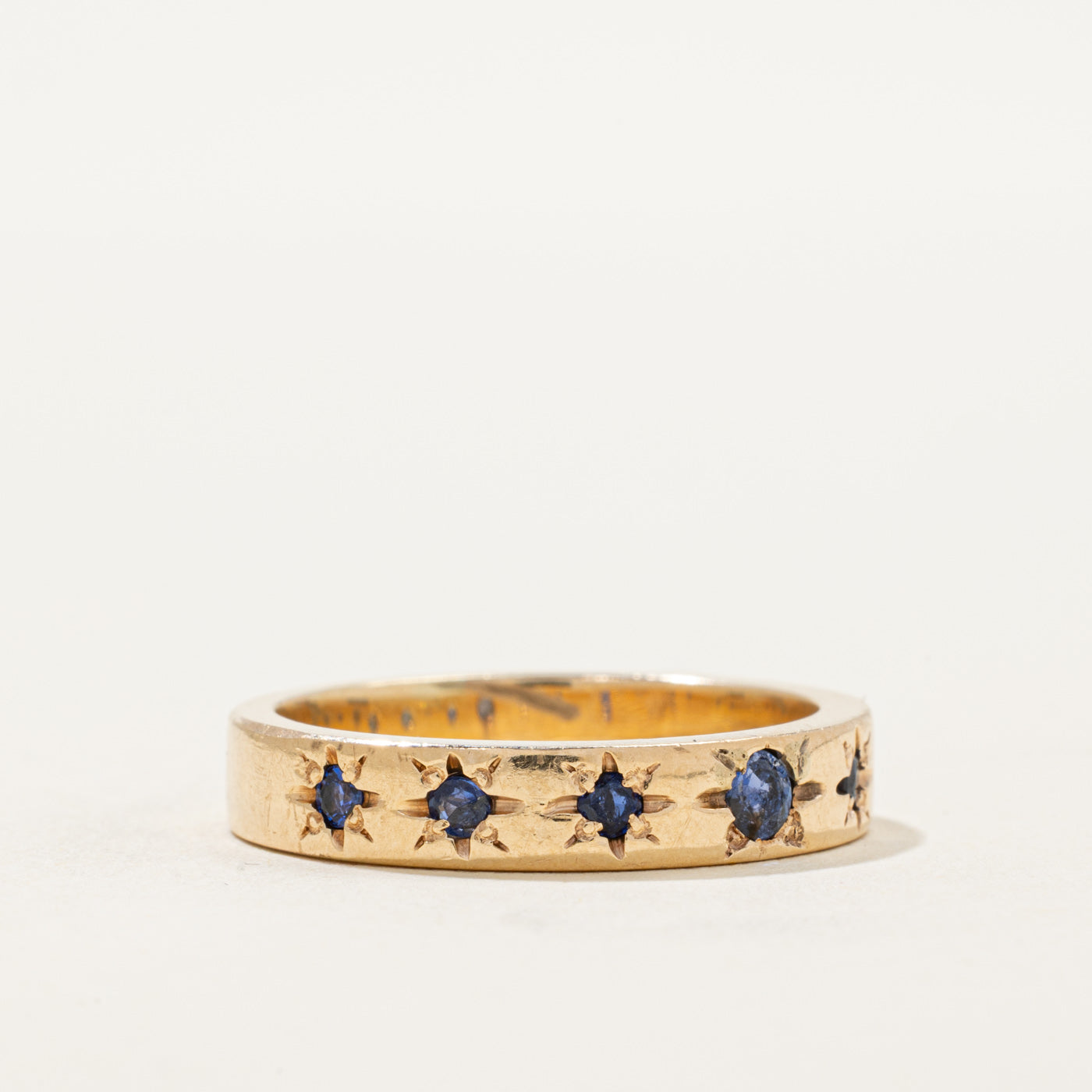 Bague sertie de saphirs en étoile | 0,50 ct | Taille 9