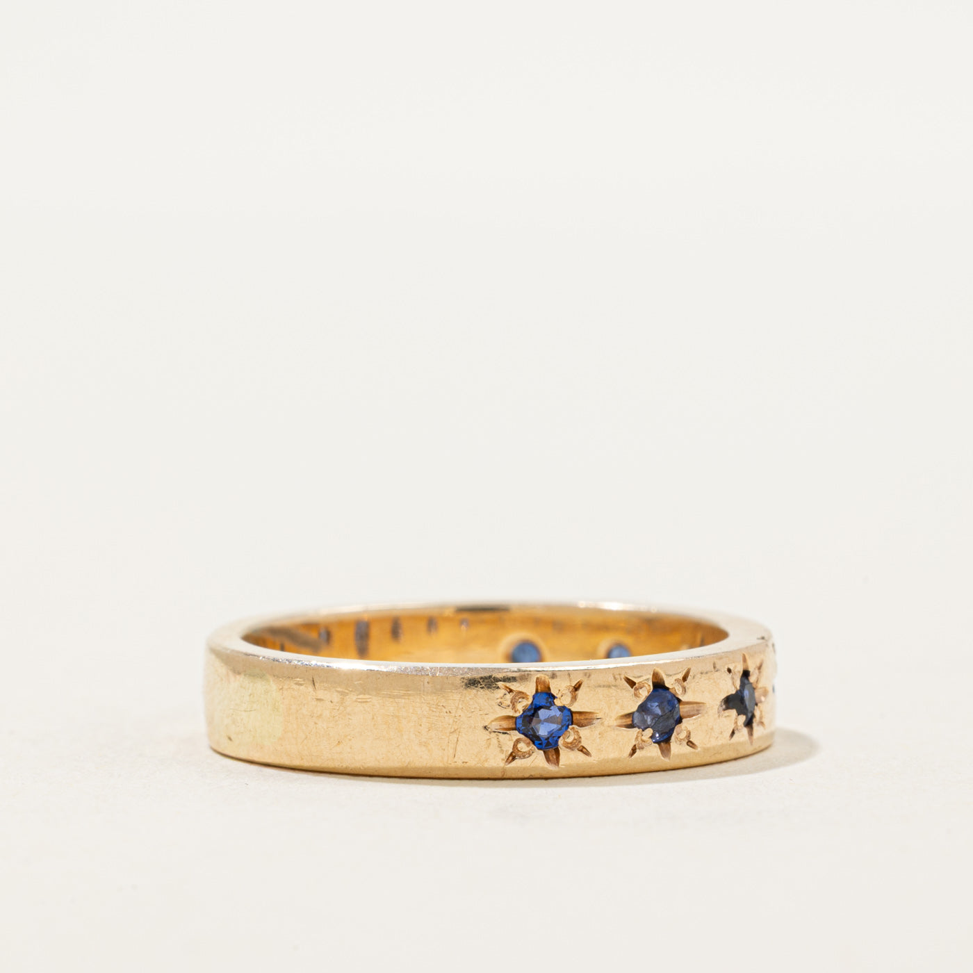 Bague sertie de saphirs en étoile | 0,50 ct | Taille 9