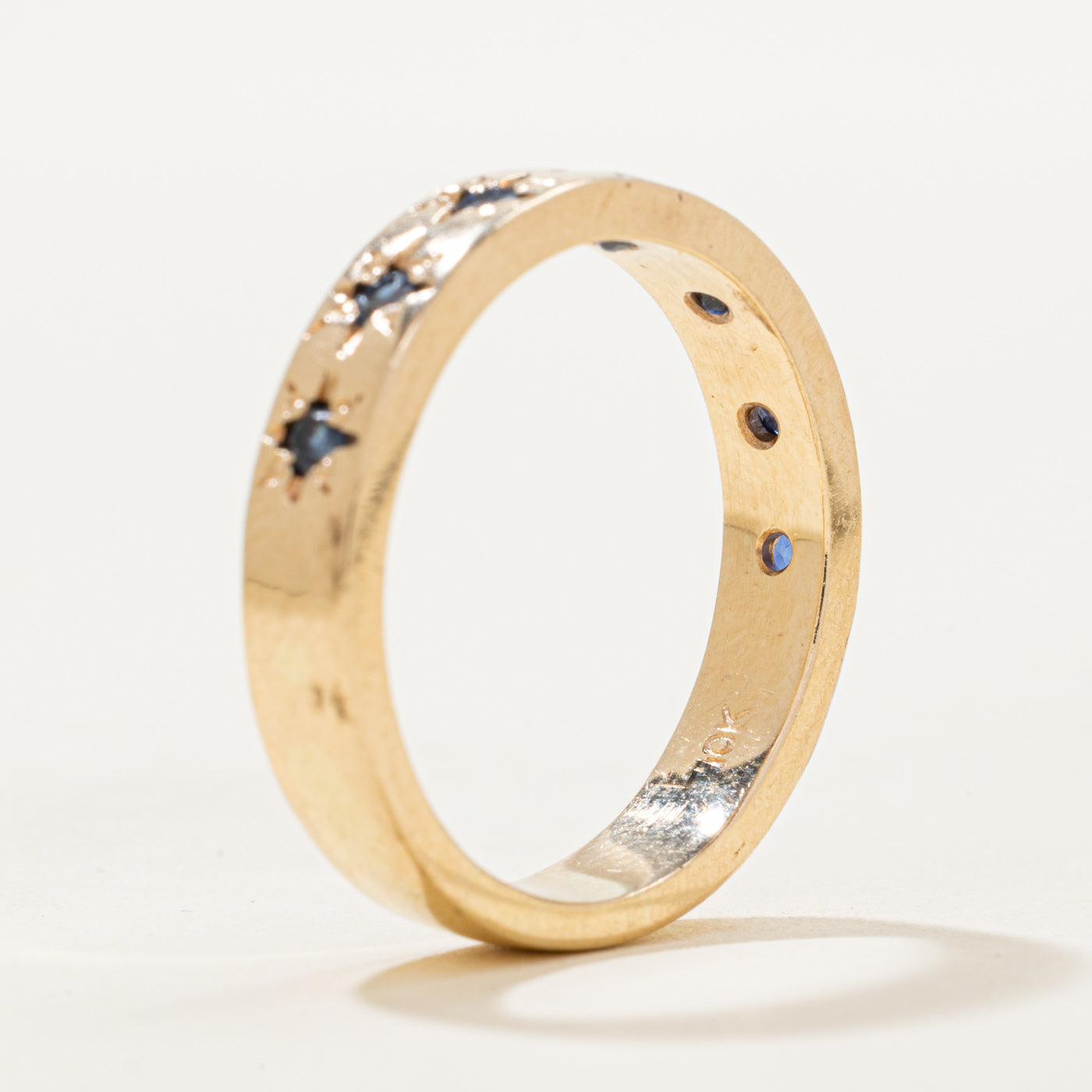 Bague sertie de saphirs en étoile | 0,50 ct | Taille 9