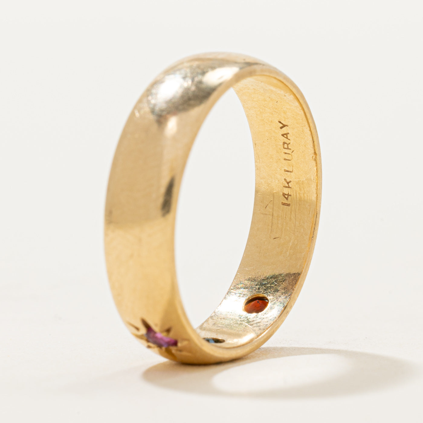 Star Set Ruby, Garnet, Synthetic Spinel Band | 0.22ctw | SZ 7.75