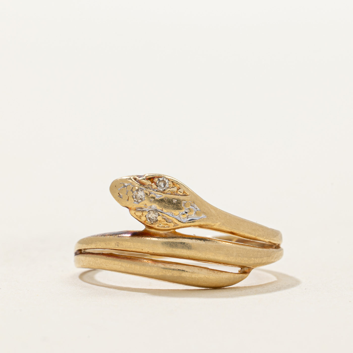Bague serpent en diamant | 0,01 ct | Taille 4,75