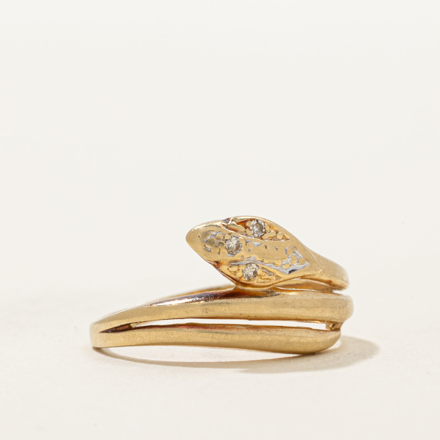 Bague serpent en diamant | 0,01 ct | Taille 4,75