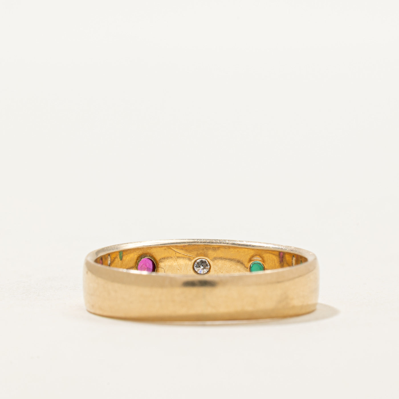 Bague sertie de trois pierres en forme d'étoile | 0,15 ct au total | Taille 8