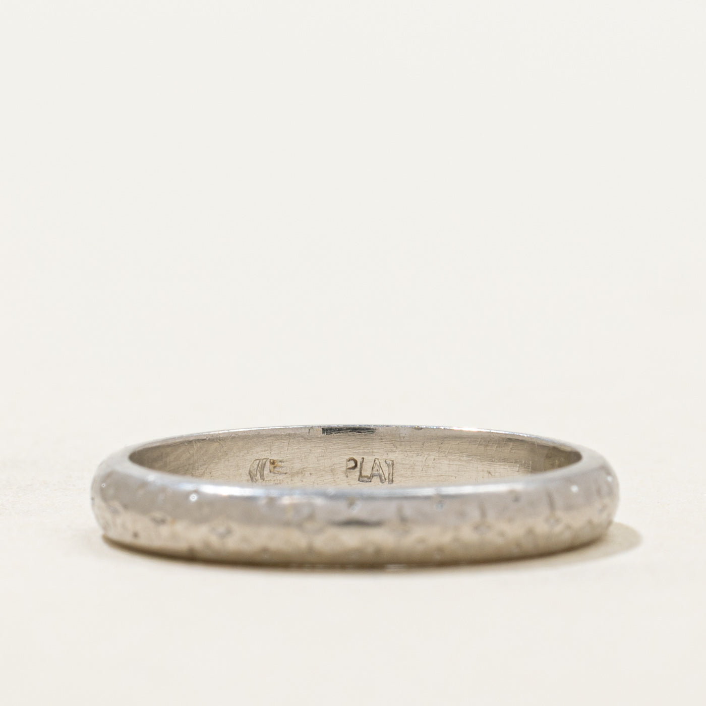 Platinum Pattern Engraved Band | SZ 6