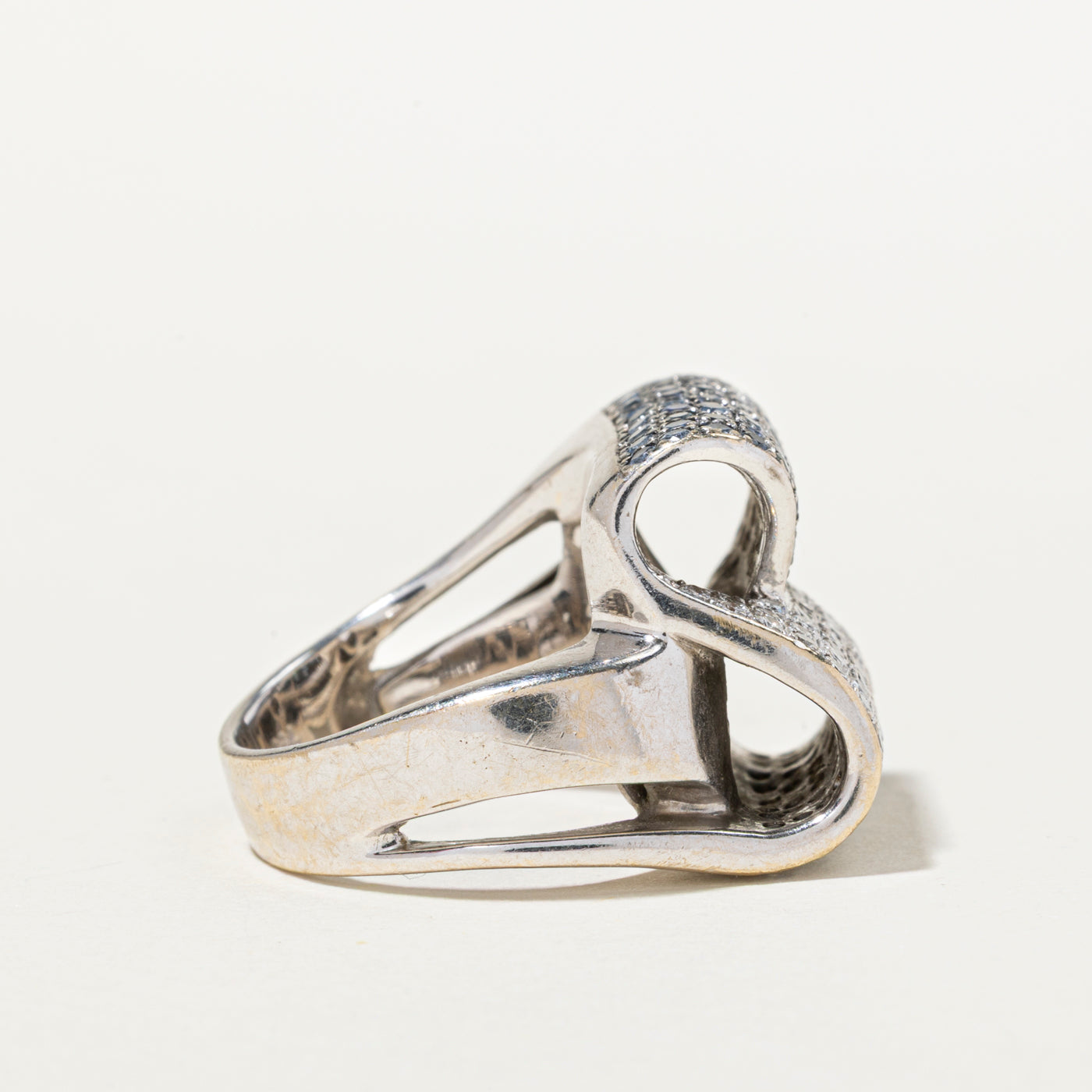 Sapphire & Diamond Waterfall Cocktail Ring | 1.08ctw, 0.89ctw | SZ 5