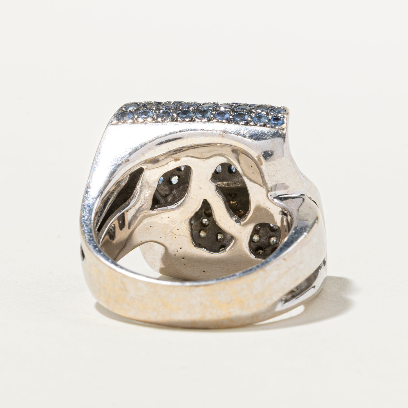 Sapphire & Diamond Waterfall Cocktail Ring | 1.08ctw, 0.89ctw | SZ 5