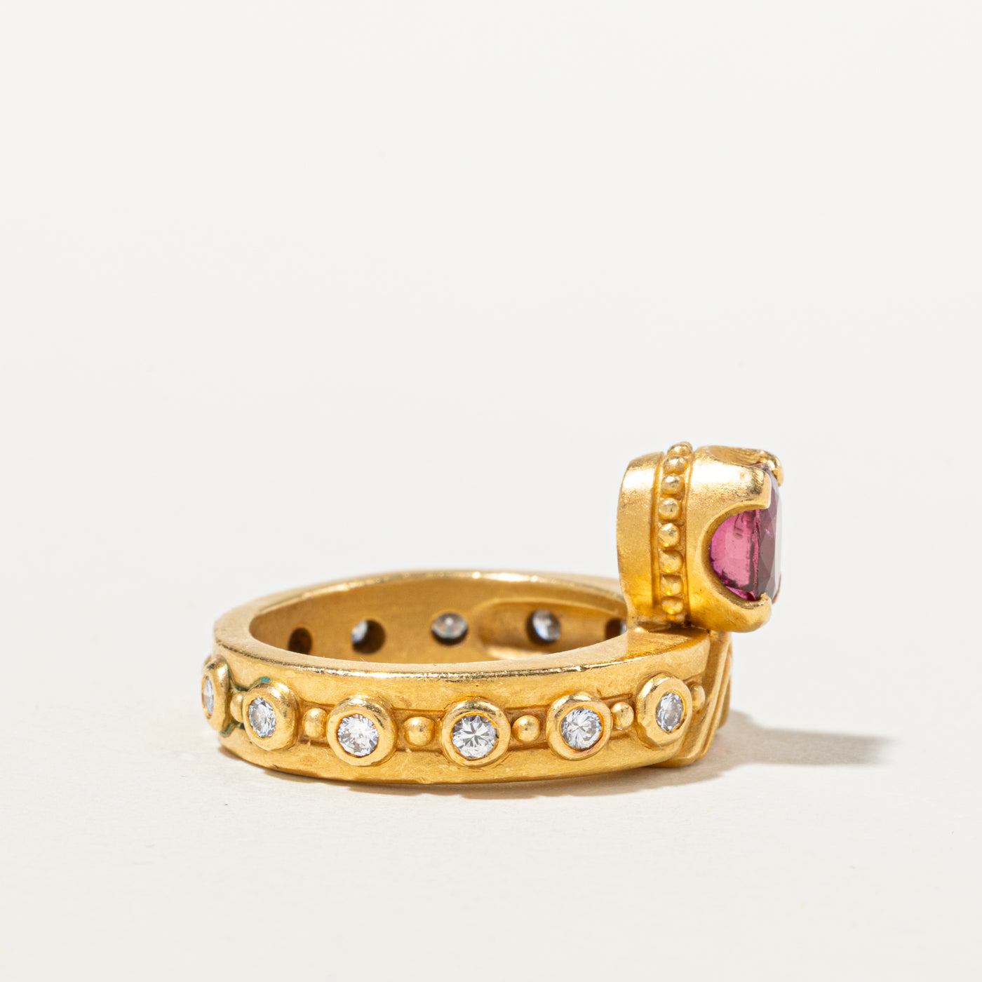 22k Ruby & Diamond Cocktail Ring | 1.01ct, 0.24ctw | SZ 5