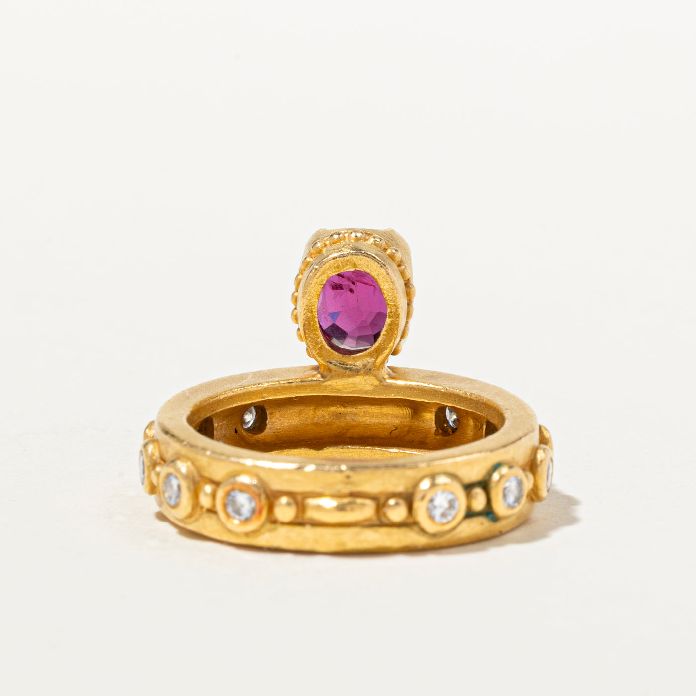 22k Ruby & Diamond Cocktail Ring | 1.01ct, 0.24ctw | SZ 5
