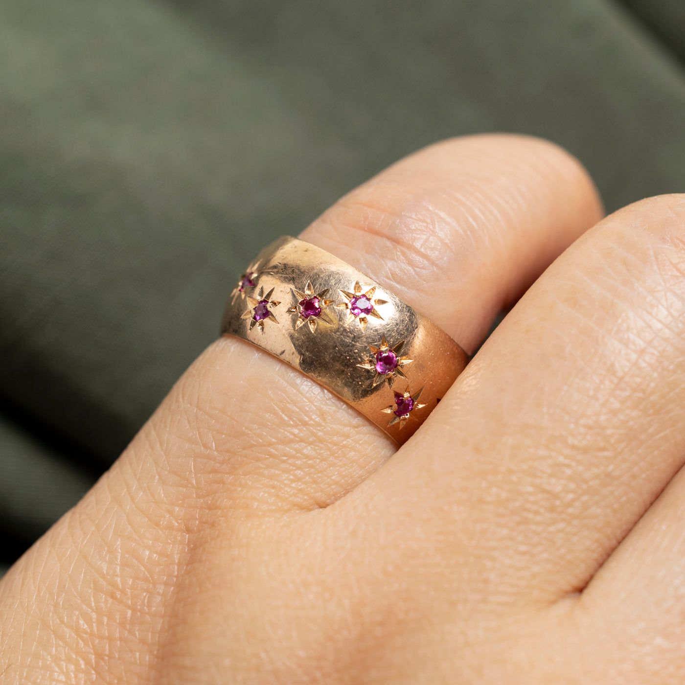 Star Set Ruby Cigar Band | 0.42ctw | SZ 5.25