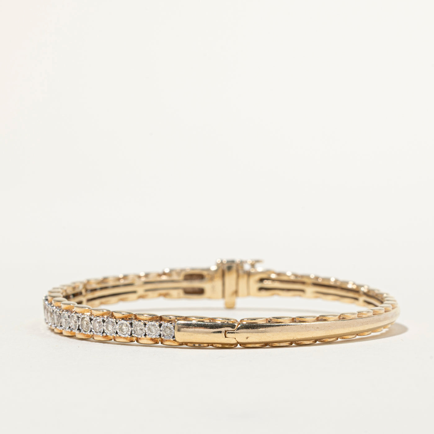 Semi Eternity Diamond Bangle | 1.08ctw | 6.5"