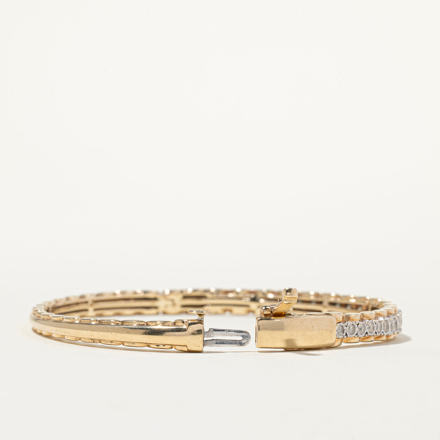 Semi Eternity Diamond Bangle | 1.08ctw | 6.5"