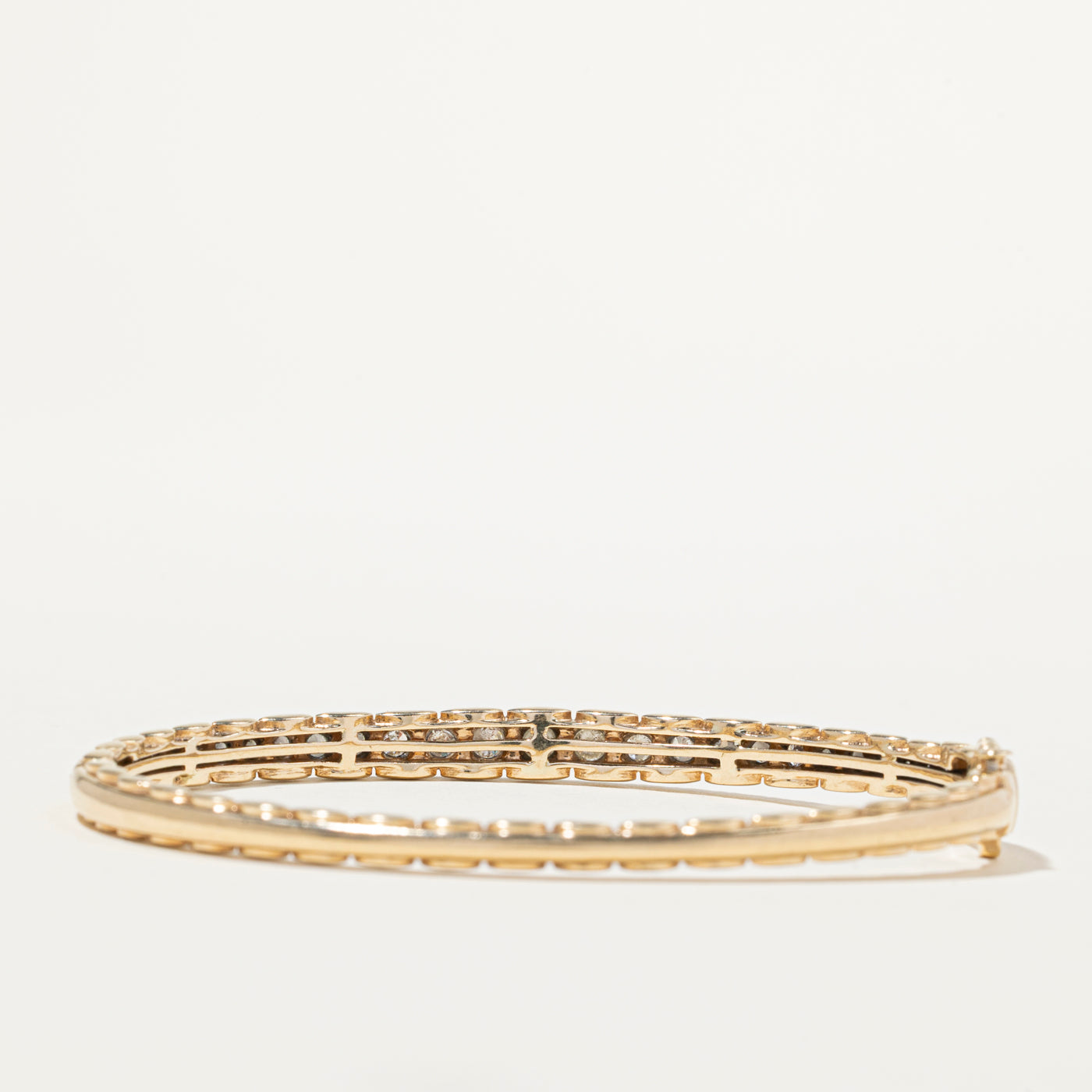 Semi Eternity Diamond Bangle | 1.08ctw | 6.5"