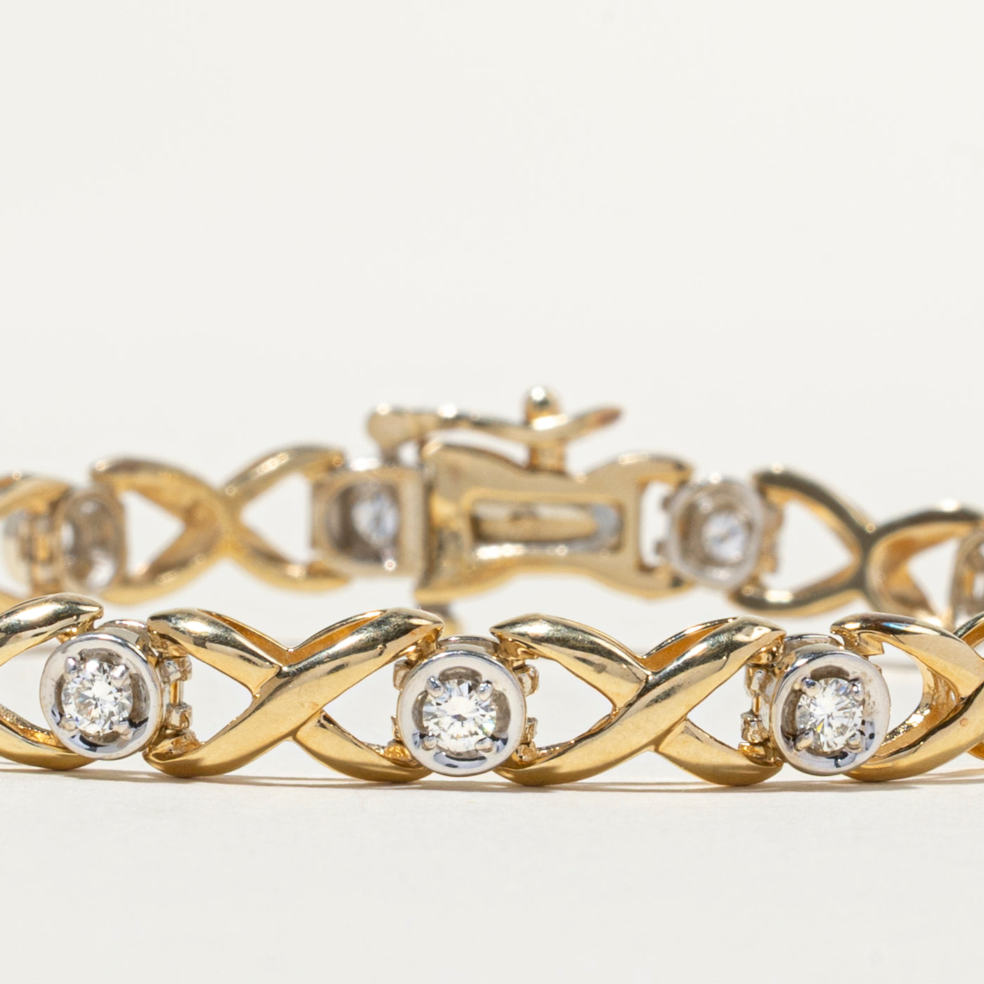 Bezel Set Diamond Infinity Bracelet | 0.98ctw | 7.25"