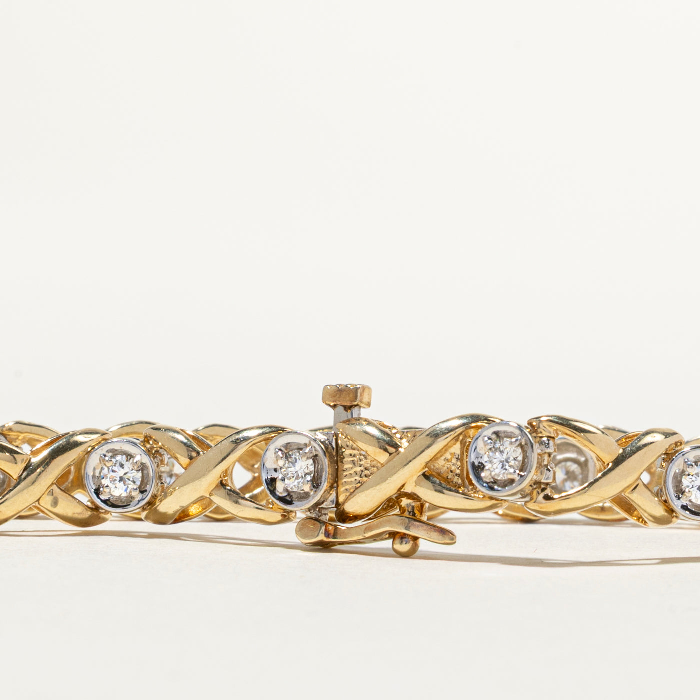 Bezel Set Diamond Infinity Bracelet | 0.98ctw | 7.25"