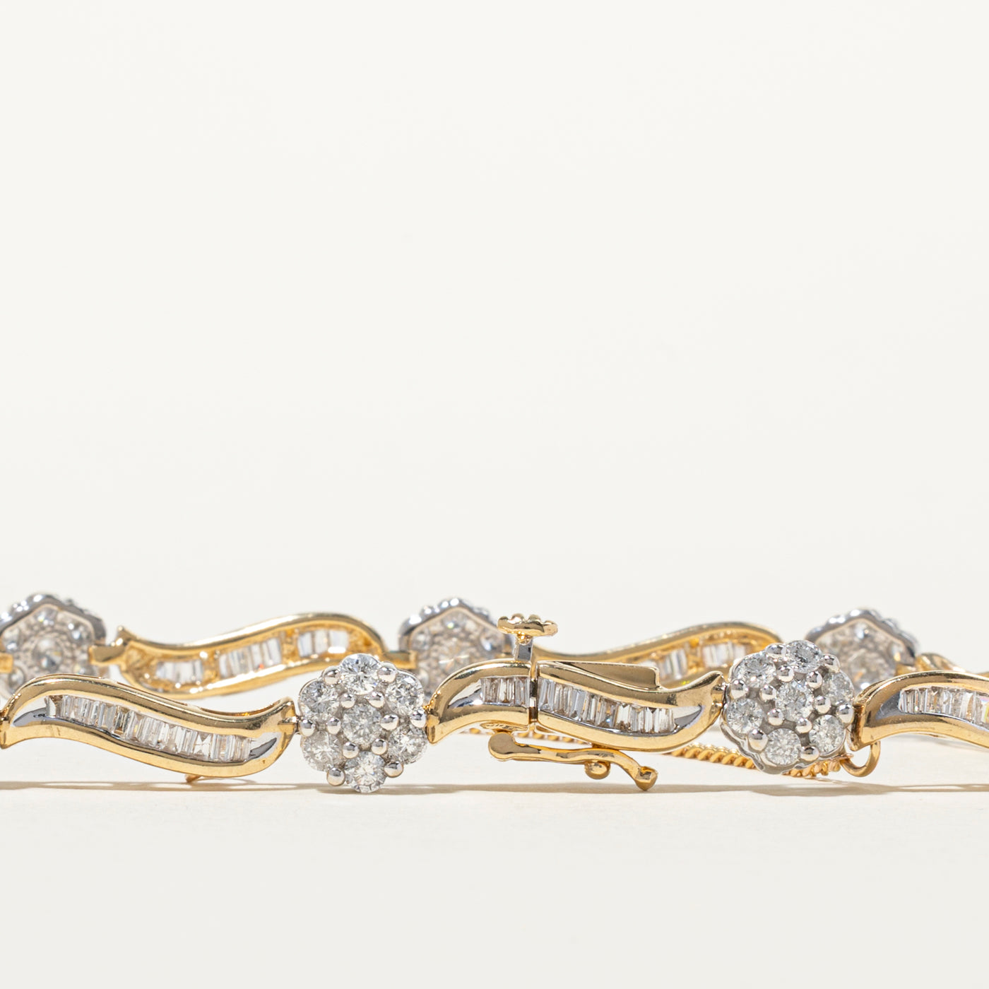 Diamond Cluster Tennis Bracelet | 2.71ctw | 7.5"