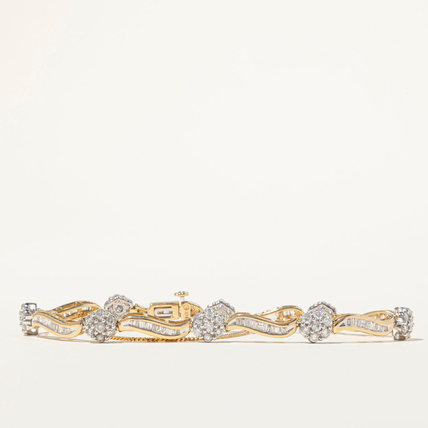 Diamond Cluster Tennis Bracelet | 2.71ctw | 7.5"