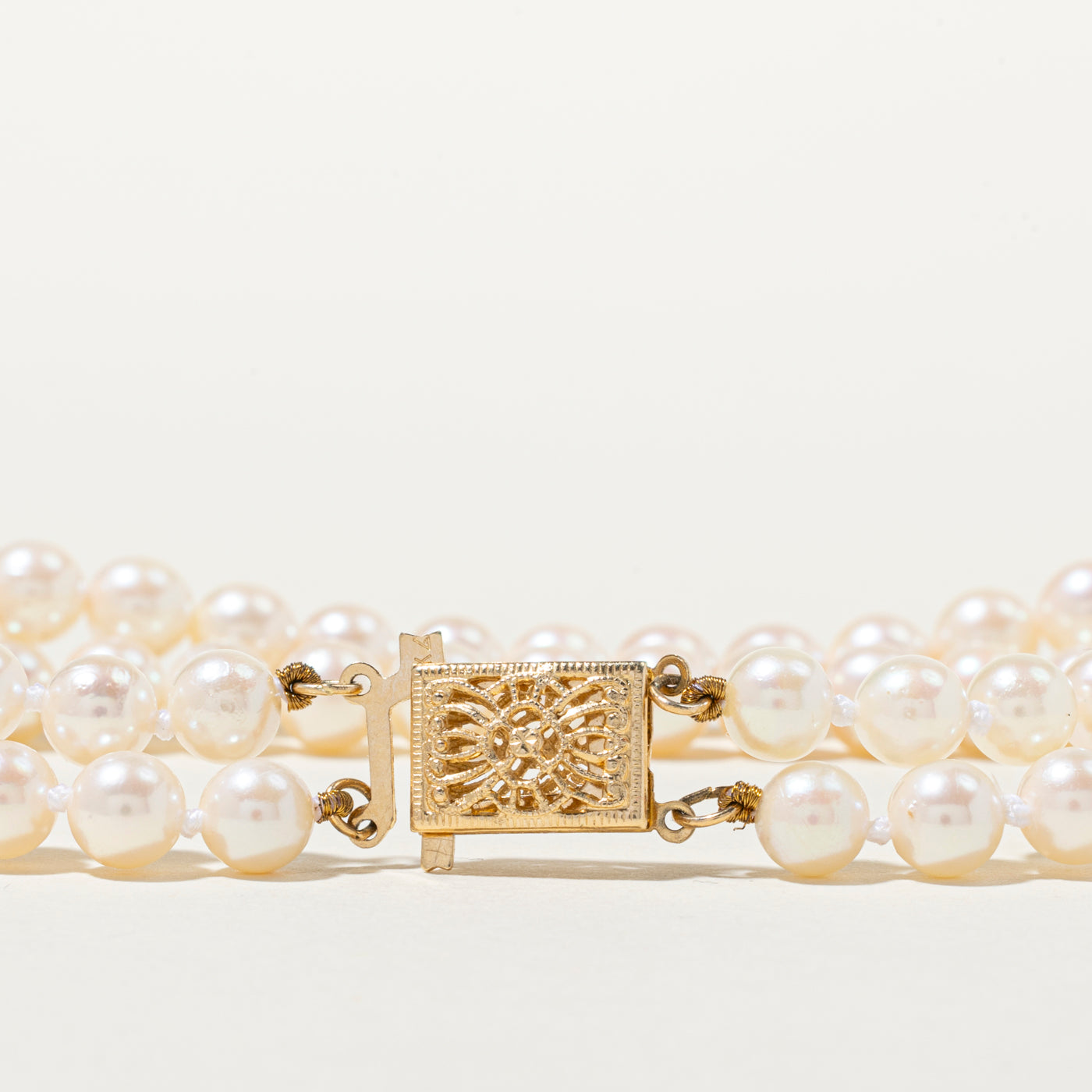 14k Cultured Pearl Strand Necklace, Bracelet & Earrings Set | 22.5" | 7.5"
