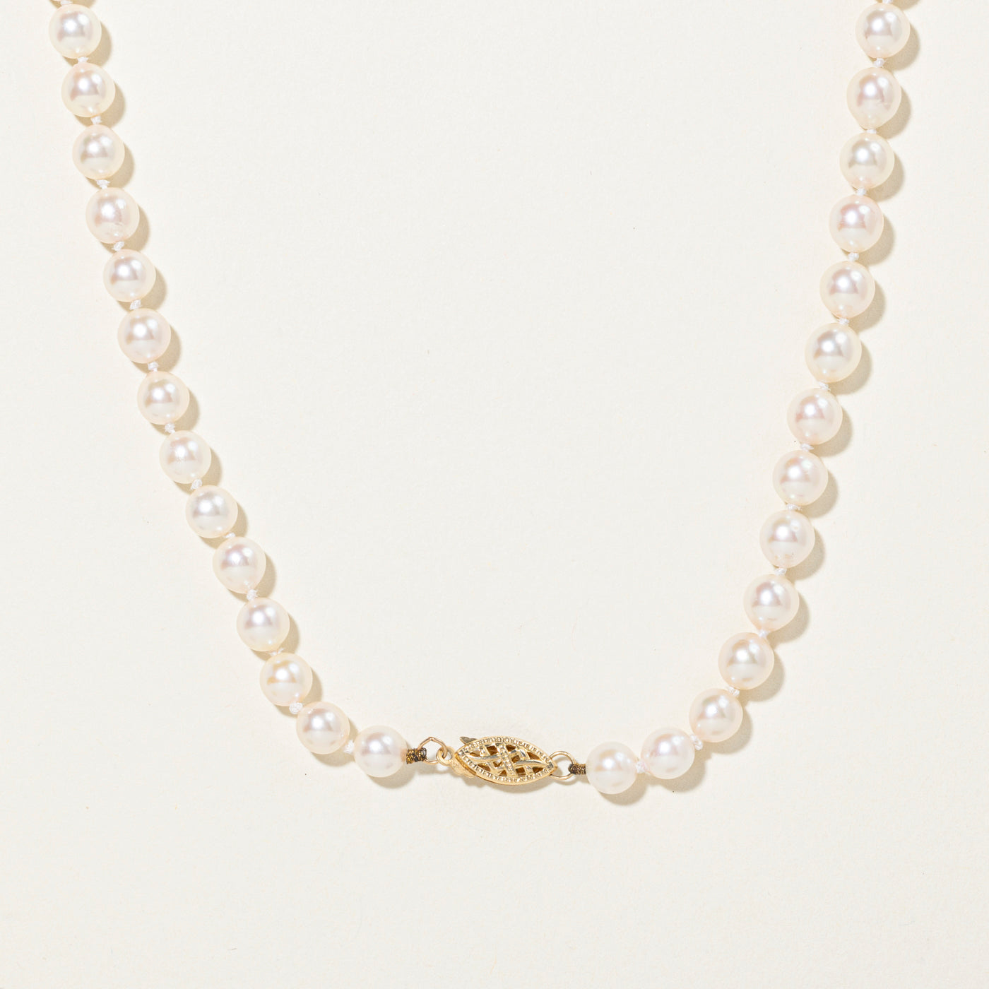14k Cultured Pearl Strand Necklace, Bracelet & Earrings Set | 22.5" | 7.5"