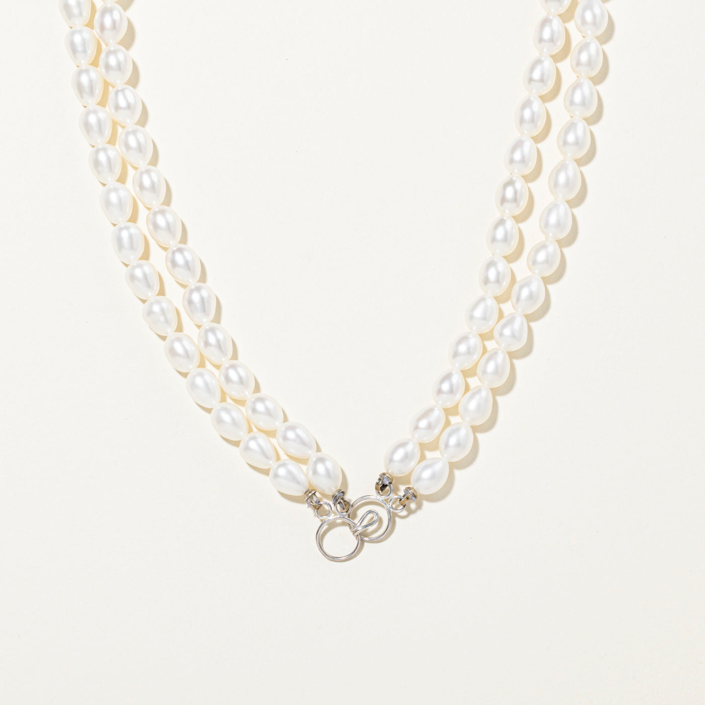 Sterling Silver Cultured Pearl Strand Necklace | 16"