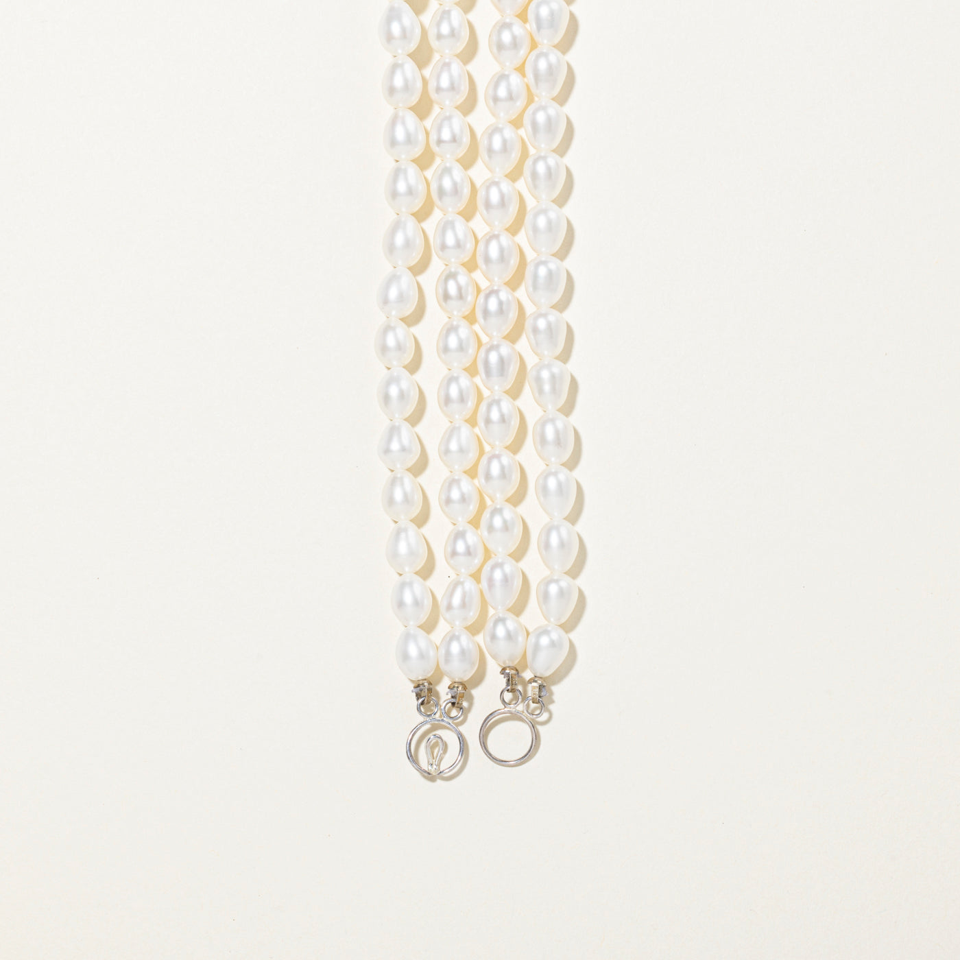 Sterling Silver Cultured Pearl Strand Necklace | 16"